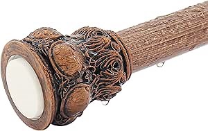 Shower Curtain Rods,1 Inch Adjustable Spring Tesion Curtain Rod, Vintage Wood Grain Decorative Shower Curtain Rod, Anti-Slip Telescoping Curtain Rod for Bathroom, Window, Living Room (33.5 in-60in)