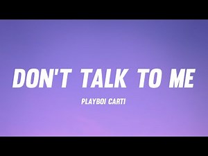 Playboi Carti - Punk Monk (Lyrics) don't talk to me