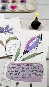 10K views · 2.5K reactions | Handmade watercolor cards + gentle affirmations. Painting helps ease my anxiety and soothe my soul. I hope these bring you a moment of calm, too. 勺 #watercolor #artheals #calm | Karen Elaine | Facebook