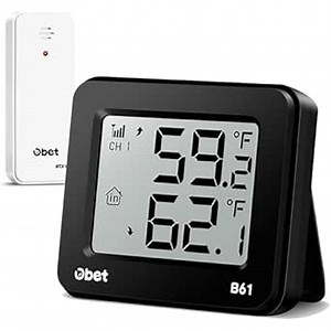 OBET Indoor Outdoor Thermometer Wireless with 3 Sensors Digital Thermometer 500Ft Remote Temperature Monitor for House Home Room Patio