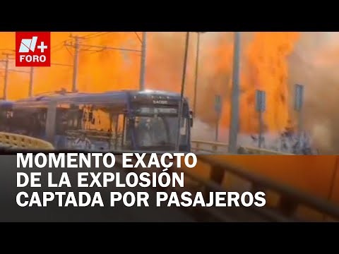 Captan momento exacto de la explosión de pipa de gas en Puente de la Concordia - A Las Tres