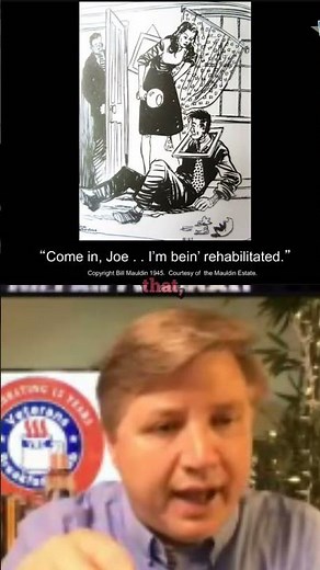 Bill Mauldin worked hard to create cartoons in Italy in WWII #militaryhistory #ww2 #cartoons