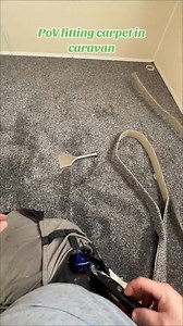 Caravan carpet fitting, no gripper, no underlay, just spray away #flooring #satisfying #asmr #pov #dorsetdagger #trusttheprocess #carpet #howto #whatididtoday #asmrsounds #tradepov #homedecor | Dorset_dagger