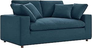 Modway EEI-4859-AZU Commix Down Filled Overstuffed Loveseat, Azure