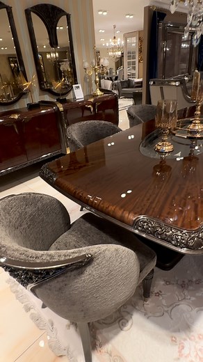 ✨ Riva Luxury Living Room Set – A Masterpiece of Elegance & Craftsmanship! ✨ Discover the Riva Collection, where luxury meets timeless sophistication. Every inch is designed with precision — from hand-polished woodwork to rich, elegant fabrics that redefine modern classic style. Perfect for those who appreciate true art in furniture. 💎 Full Set: €21550 📦 Individual Prices: • Console – €2950 • Showcase – €2500 • Table – €1900 • 6 Chairs – €2600 • Sofa Set (3 3 1 1) – €7000 • TV Stand – €3100 •