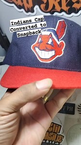 Indians Cap Converted to Snapback #capsmith #CapClinic #PrinceCire #suanoy4400 #caprestoration #fittedcap | Eric Grulla