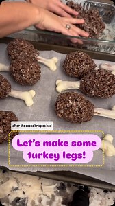 5.6K views · 122 reactions | #turkeyleg #thanksgiving #ricekrispytreats #cocoakrispies #ricekrispy #thanksgivingdesserts #thanksgivingfood #thanksgivingfun @kelloggsus @kraftjetpuffed @walmart @snyders_hanover | My Herd of Happy Hippos | Facebook