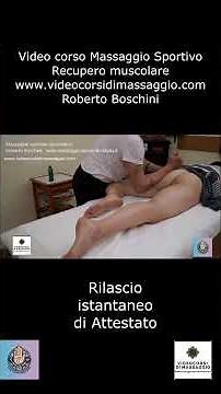Videocorso massaggio sportivo recupero muscolare