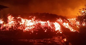 Lava stops short of Congo city after volcanic eruption