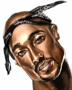 2pac Portrait Art Print (digital Download) - Etsy