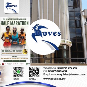 WIN A TICKET TO THE OLIVER MTUKUDZI MEMORIAL RUN! Take a screenshot of our logo in the EXACT position ! 5 lucky winners will receive a ticket to the Oliver Mtukudzi Memorial Run on Feb 2, 2025! Good luck! #TukuMemorialRun #OliverMtukudzi | Doves Holdings