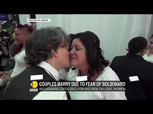 Same sex couples get married in Brazil