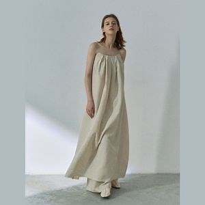 [Hot Item] Spring Linen Pleated Tube Dress