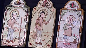 Santero Vince Campos reimagines saints as modern New Mexicans, and asks viewers to find the divine in the everyday. Watch ¡COLORES! Saturday at 4pm and stream on the PBS app: https://bit.ly/3xJk407 | New Mexico PBS