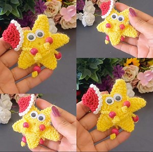 Crochet star smiley face so cute (PART 2) | Dekor