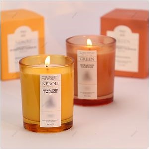 [Hot Item] Luxury Custom Glass Scented Candle Jars with Packaging Custom Boxes Wholesale