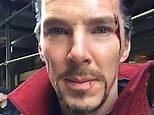 Cumberbatch walks into a comic store as Dr Strange in Manhattan