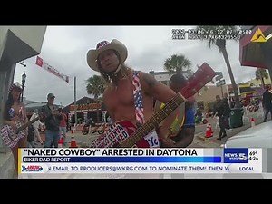 VIDEO: BIKER DAD: New video shows “Naked Cowboy” arrested at Daytona Bike week