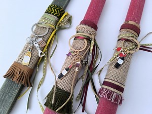Greek Easter Candles for Wine & Beer Lovers, Adults - Teenagers Easter Lambatha With Keyring - Etsy
