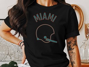 Miami Dolphins Football Retro Helmet Short-sleeve & Long-sleeve T-shirts - Etsy Australia