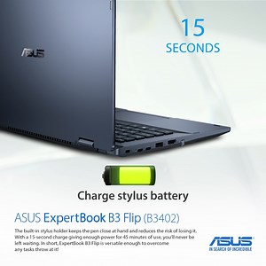 Sketch, jot, and annotate flawlessly with the garaged stylus1—your precision partner for drawings, notes, and documents. No more lost pens, thanks to the built-in holder. 15 seconds charging = 45 minutes creating! ExpertBook B3 Flip: Your versatile companion that conquers every task with finesse. ✏️📝💡 #ExpertBookB3Versatility Product information - https://www.asus.com/lk/laptops/for-work/expertbook/expertbook-b3-flip-b3402-12th-gen-intel/ Where to buy - https://www.asus.com/lk/content/corporat