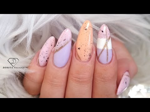 Easter Nails. Watch me doing client nails. Easter egg shell nail art.