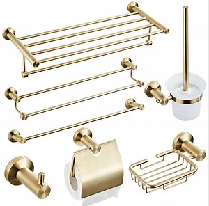 [Hot Item] SUS 304 Gold Bathroom Hardware Sets Stainless Steel Bathroom Accessories Set
