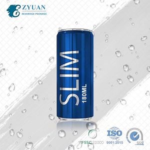 [Hot Item] Slim 180ml Recyclable Color Customized Easy Open Empty Coke Drink Beverage Cans