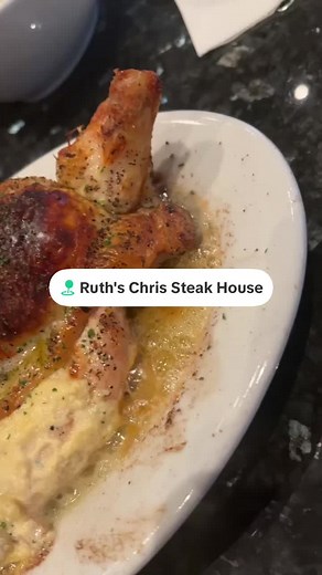 Ruth chris stuffed chicken/sweet potato casserole 🔥#ruthchrissteakhouse