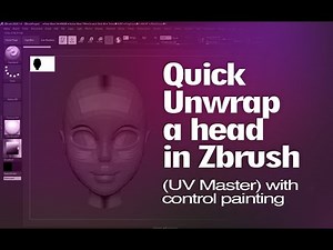 Quick Unwrap a head in Zbrush (UV Master) with control painting