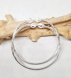 925 Genuine Sterling Silver Bangles, Silver Adult Bangles, Cocoa Head Bangle, Baby Bangles, Girl Bangles, Child Bangles, West Indian Jewelry - Etsy