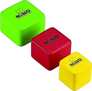 Meinl NINO Wood Shakers Square 3 piece Set Multi Colour