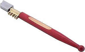Luminbo Professional Heavy Duty Diamond Tip Glass Cutter - Brass Snapper - Hardwood Handle