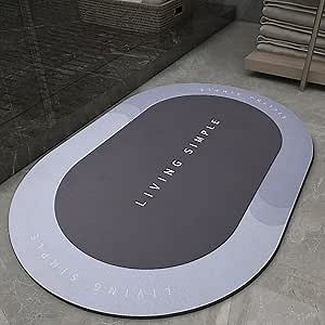 Super Absorbent Floor Mat Soft Carpet Slip-Resistant Bathing Room Rug, Thick Memory Bath Mat, Instantly Absorb Water, Strong Non-Slip, Soft Washable (Blue, 15.7 x 23.6 inch)