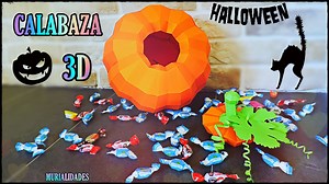 Cómo hacer una Calabaza de Cartulina - DIY Paper Craft Halloween