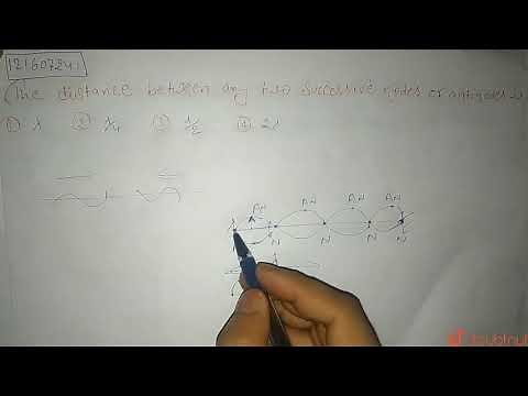 The distance between any two successive nodes or antinodes is