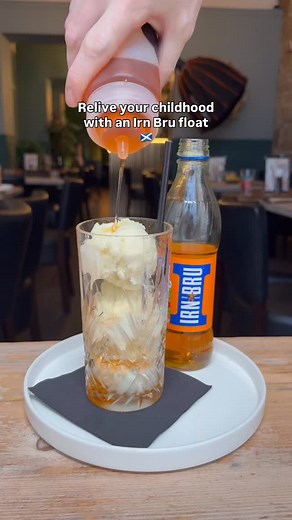 The best part is our homemade IRN BRU syrup 🤤 Make sure to remember to order one of these this weekend 🏴󠁧󠁢󠁳󠁣󠁴󠁿 Link in bio for reservations. | Mini Grill Scottish Steakhouse