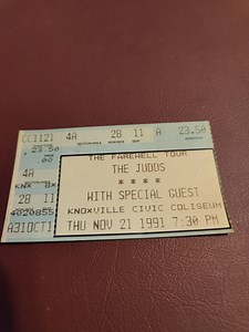 Nov 21, 1991: The Judds / Billy Dean  at Knoxville Civil Coliseum  Knoxville, Tennessee, United States | Concert Archives