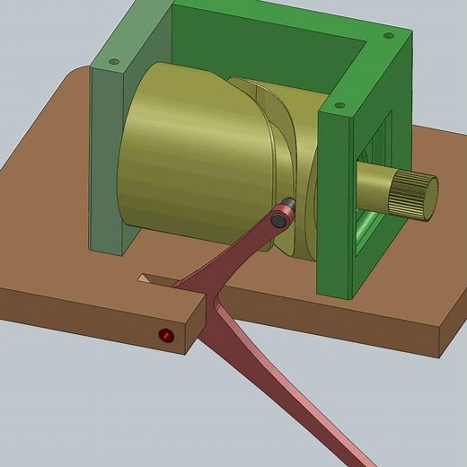 Cam and barrel mechanism in Solidworks-motion