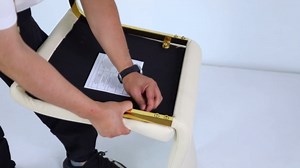 36" Round Glass Dining Room Table Set for 4, 5 Pieces Modern Luxury Kitchen Table and Chairs Set, Circle Dining Table with Gold Chrome Metal Tube Leg and 4 White PU Leather Dining Chairs