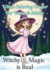 Witch Coloring Book: 20 Magical Witchy Pages (printable PDF) - Etsy