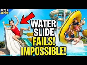 TRY NOT TO LAUGH: The Most Hilarious Water Slide Fails! (Impossible!)