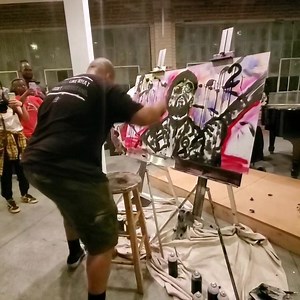 4.1K views · 256 reactions | Got kinda lit (literally ) @craftrap last nite n The ATL !!!..Thanks Artist @Kolpeace for this dopeVisual Tribute of one of my Paintings✊ | Kevin Wak Williams | Facebook