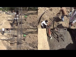 Building Construction Column footing and Column RCC || Column Construction formwork procedure -