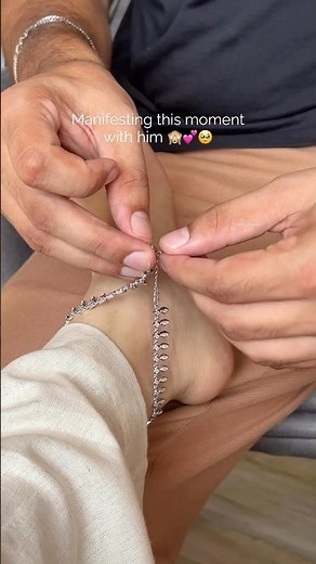 manifesting this with him |silver,anklets,for her,silver jewellery,toe ring,wedding,couple,gift idea