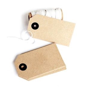 [Hot Item] Custom Print Fold Over Swing Tag Cloth Brand Tag Recycled Kraft Paper Apparel Hang Tags