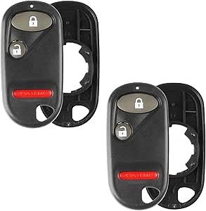 2x Keyless Option Remote Key Fob Shell 3btn Case For Honda (OUCG8D-344H-A)