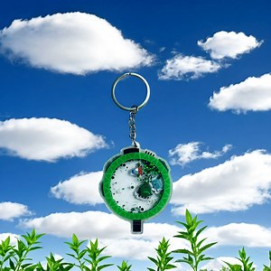 [Hot Item] Double Side Cute Cartoon Acrylic Shaker Keychain Custom Liquid Quicksand Sand Glitter Oil Keyring