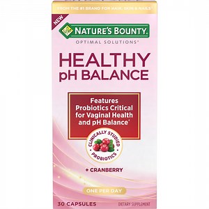 Nature's Bounty Optimal Solutions Healthy pH Balance Womens Vitamins Probiotics Pills for Vaginal Health, 30 Capsules