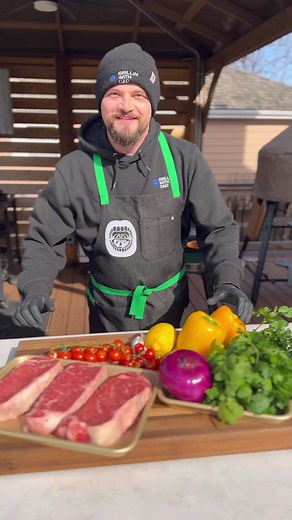 Chimichurri steak skewers. So easy and delicious. Chimi recipe is on my site. #reels #grillinwithdad #steak #chimichurri #tasty #recipe #eeeeats #nomnom #delicious #foodie #recipe #dinnerideas #grill #bbq #homecooking | Grilling with dad